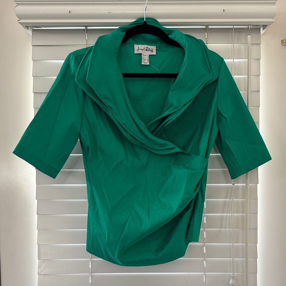 Jospeh Ribkoff Green Vintage 3/4 Sleeve Blouse